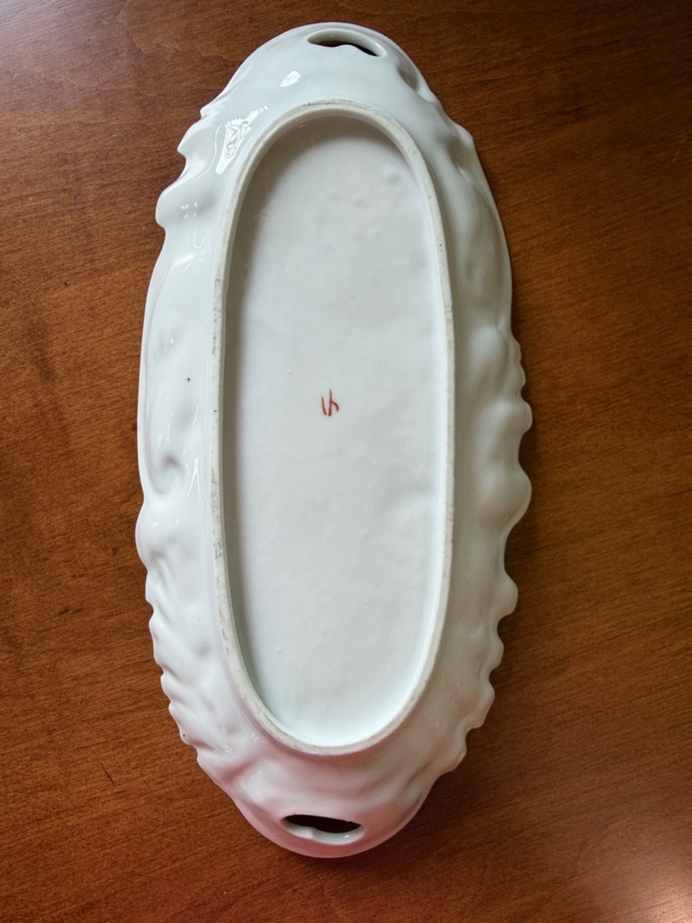 RS Prussia Porcelain Double Handle Ornate Floral Tray with Gold Trim - Picture 5 of 12